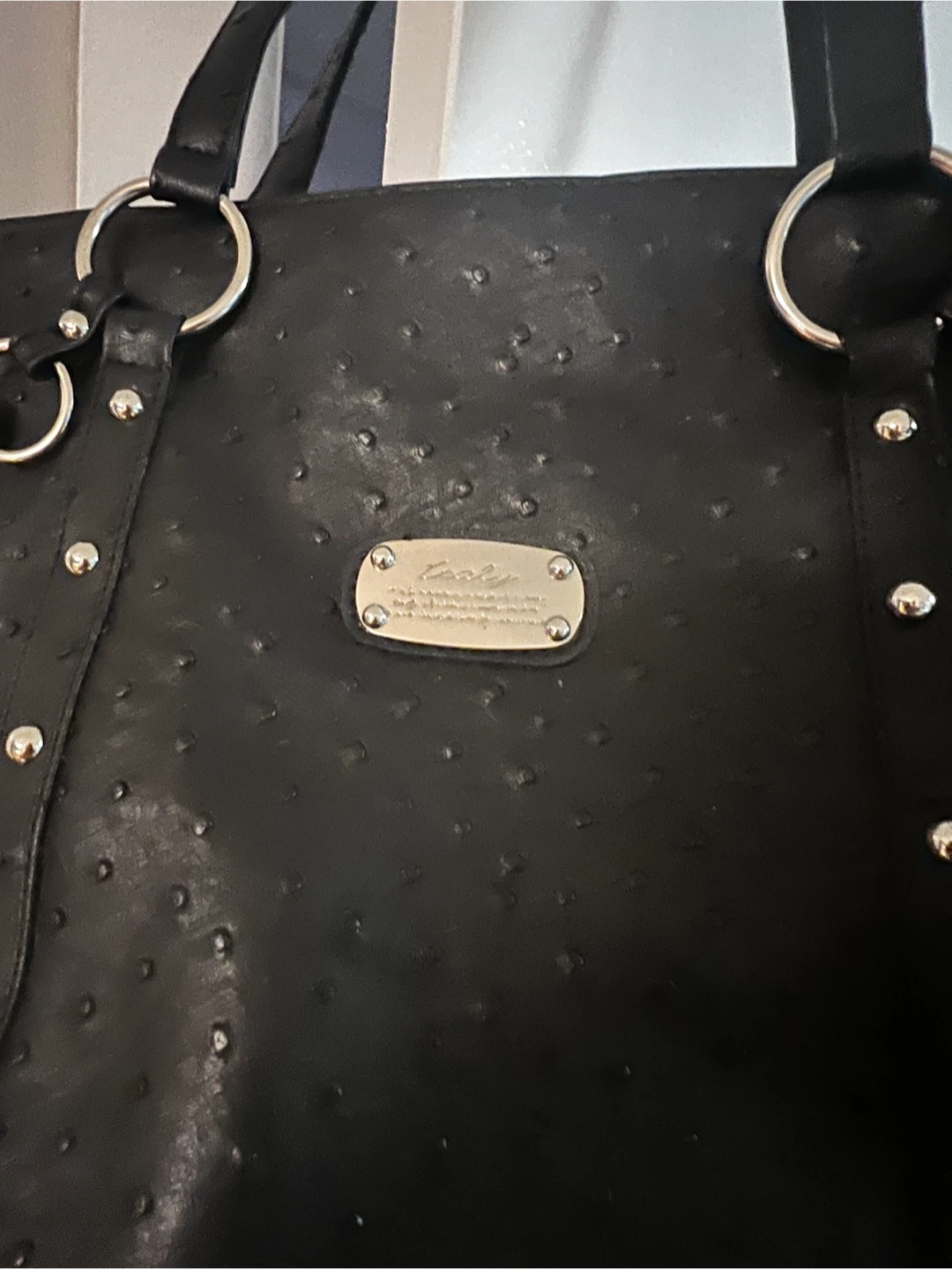 Black Textured Tote Bag - photo 3