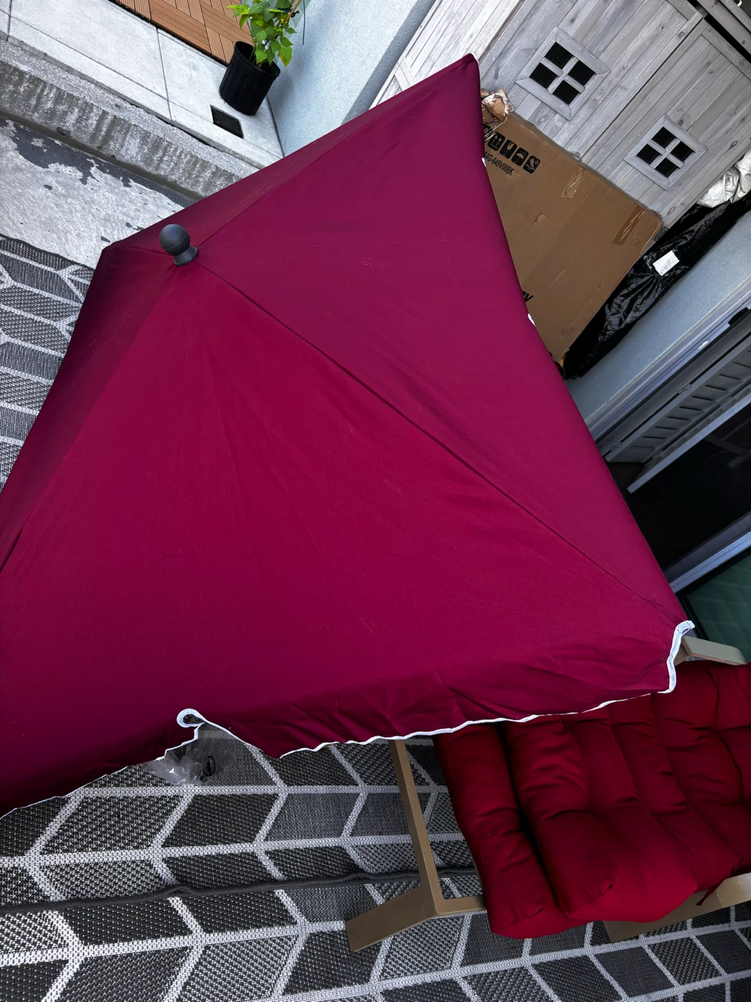Outsunny Patio Umbrella - Wine Red - photo 2