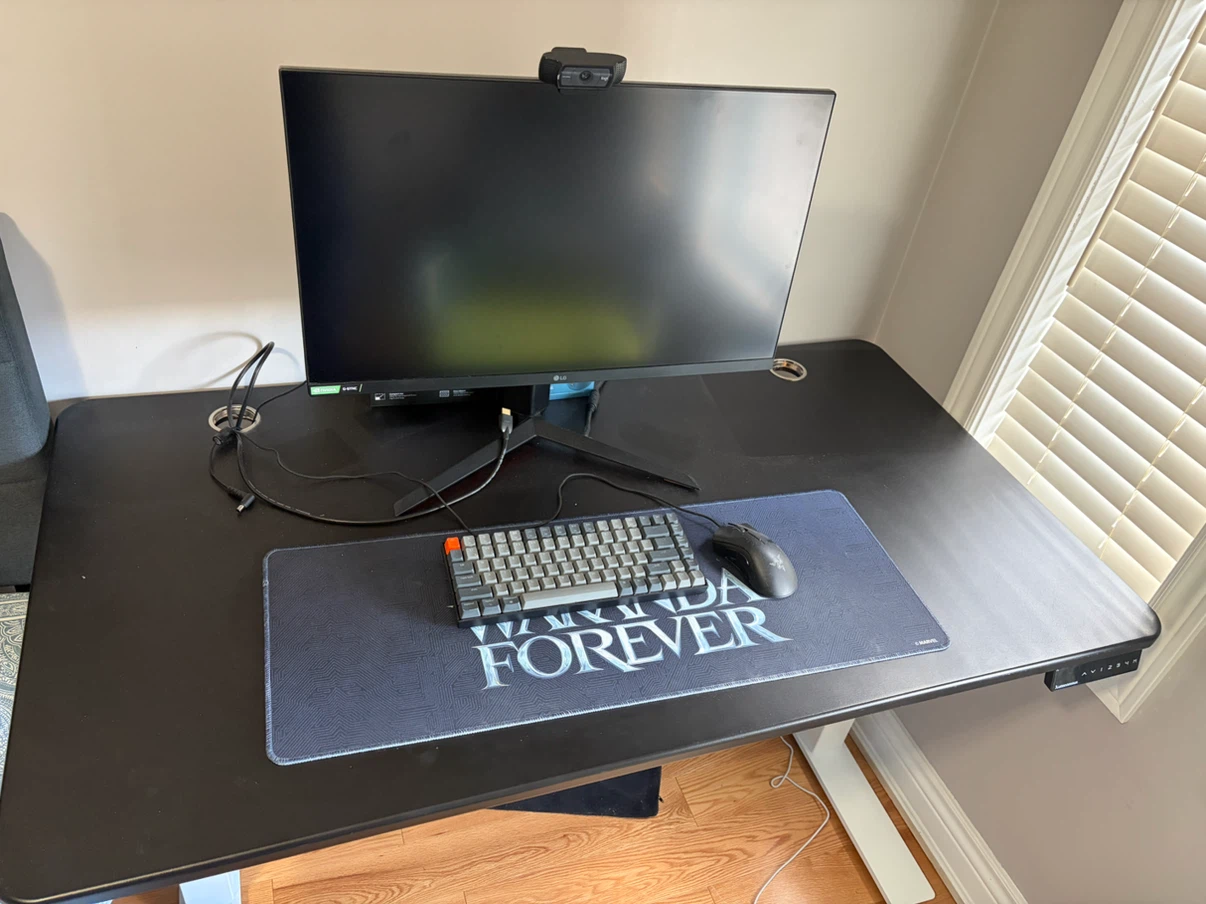 Black Standing Desk with chair - photo 2