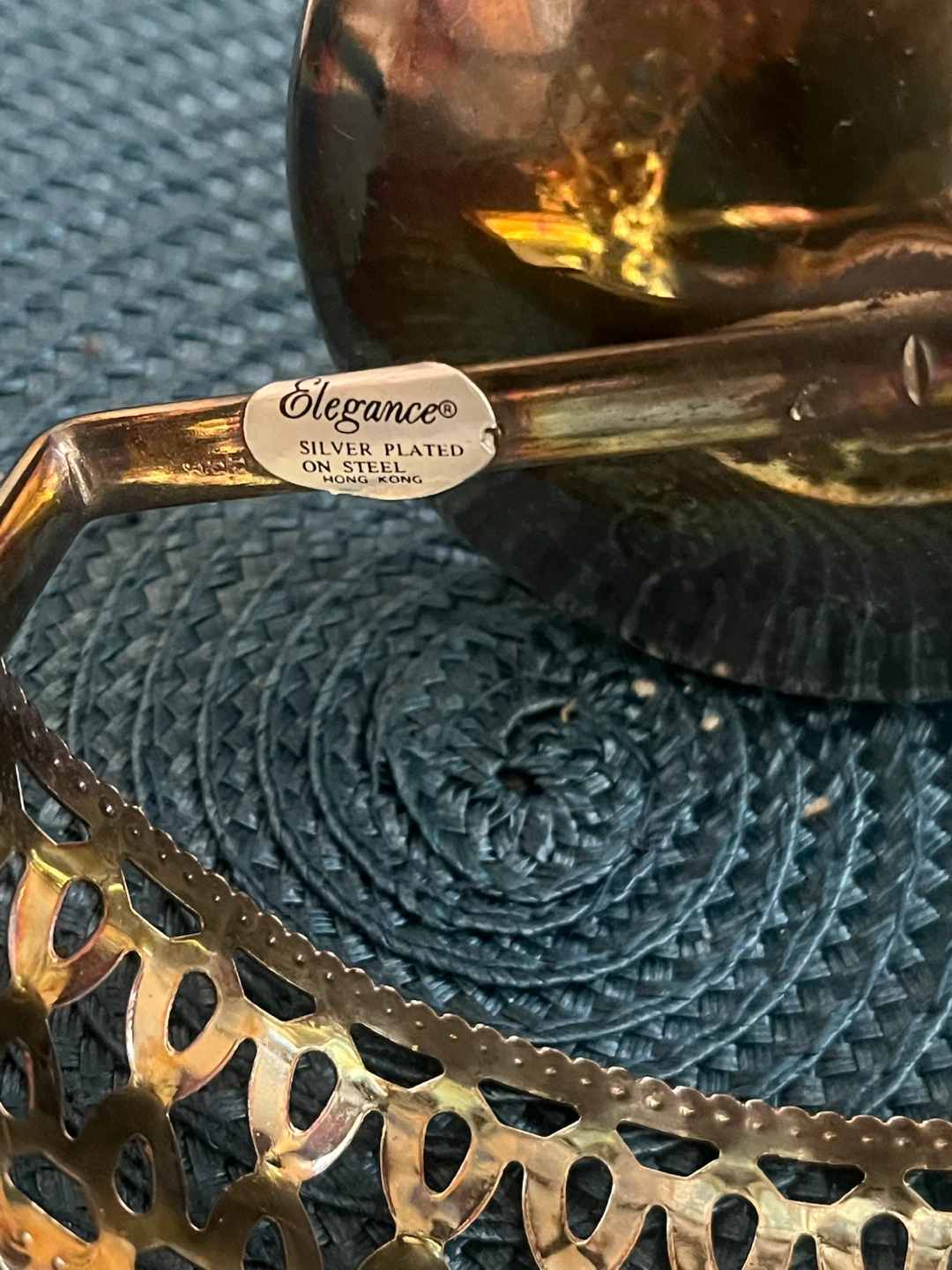 Vintage Elegance Silver Plated Basket with Glass Insert - photo 4