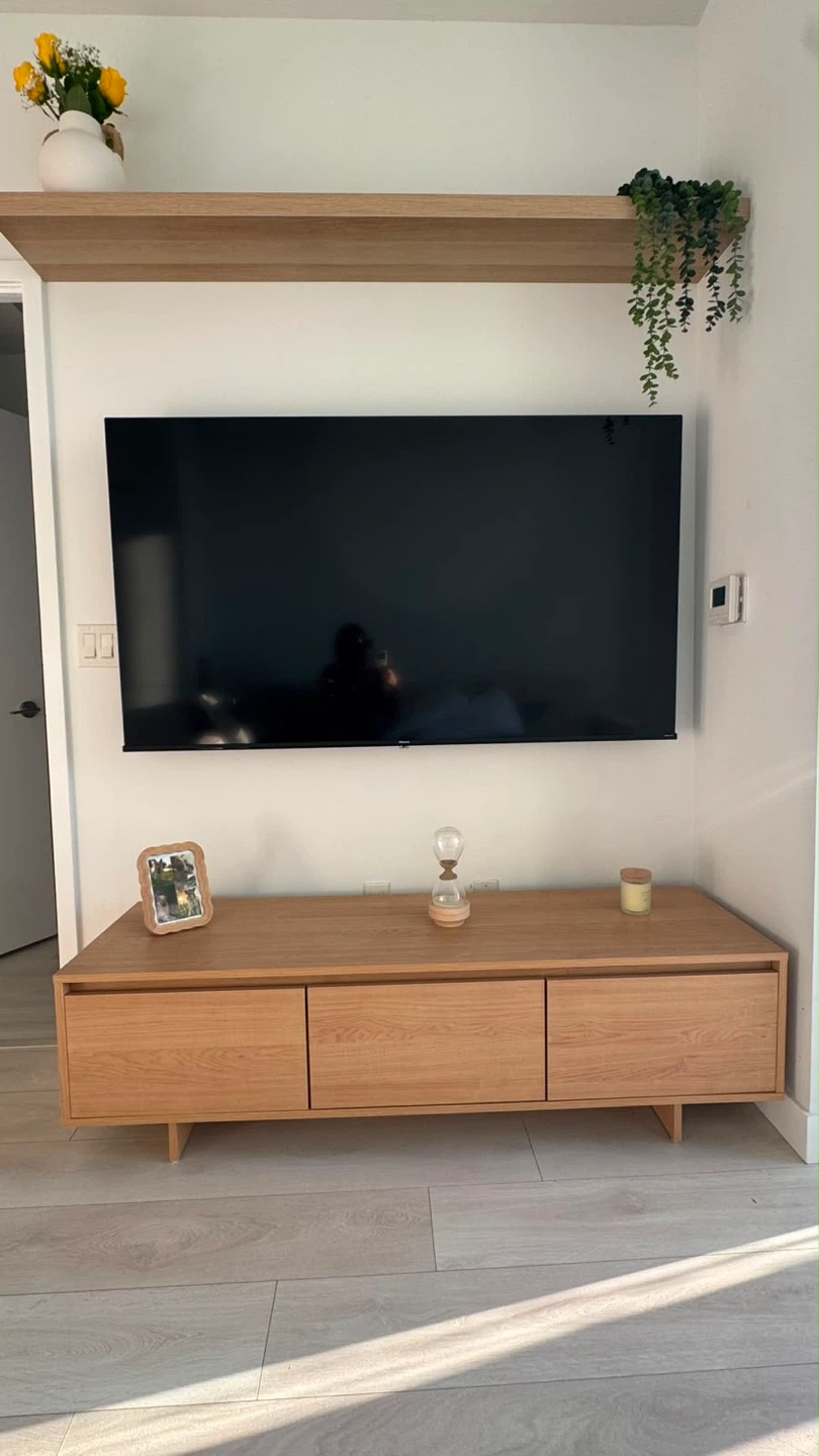 Nexera Rustik 60 inch TV Stand, Natural Maple