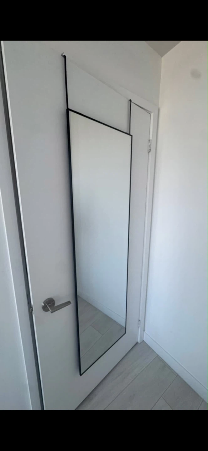 Over-the-Door Mirror Black Frame