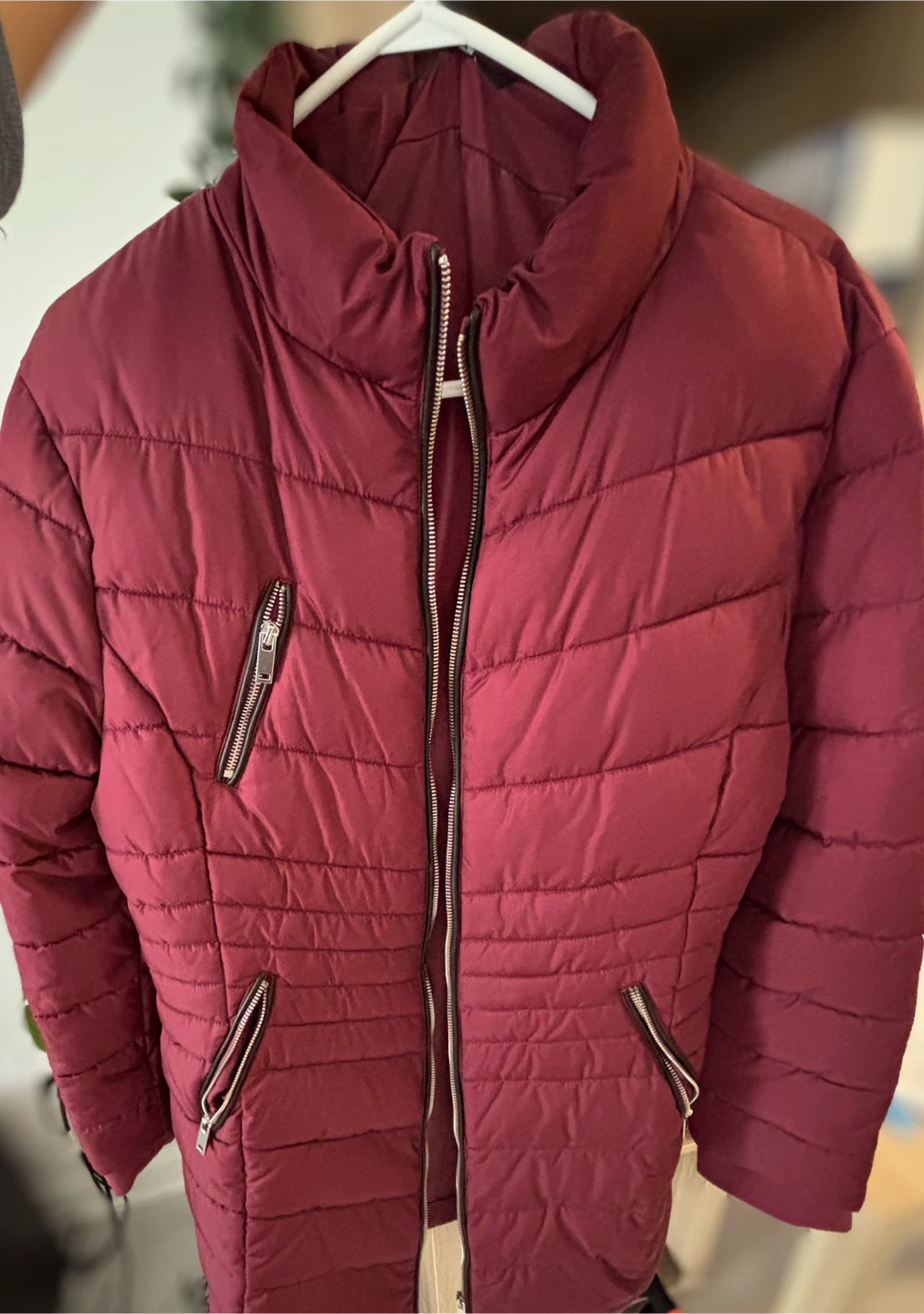 Maroon Puffer Jacket