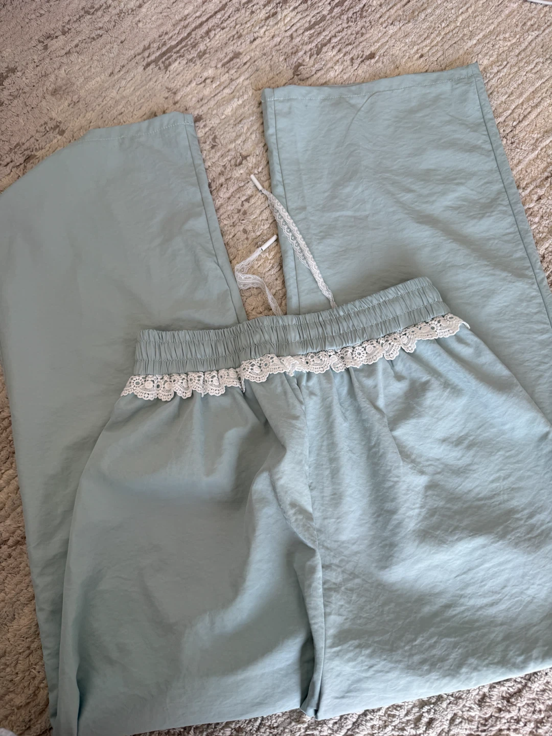 Light Blue Wide Leg Pants Size M - photo 2