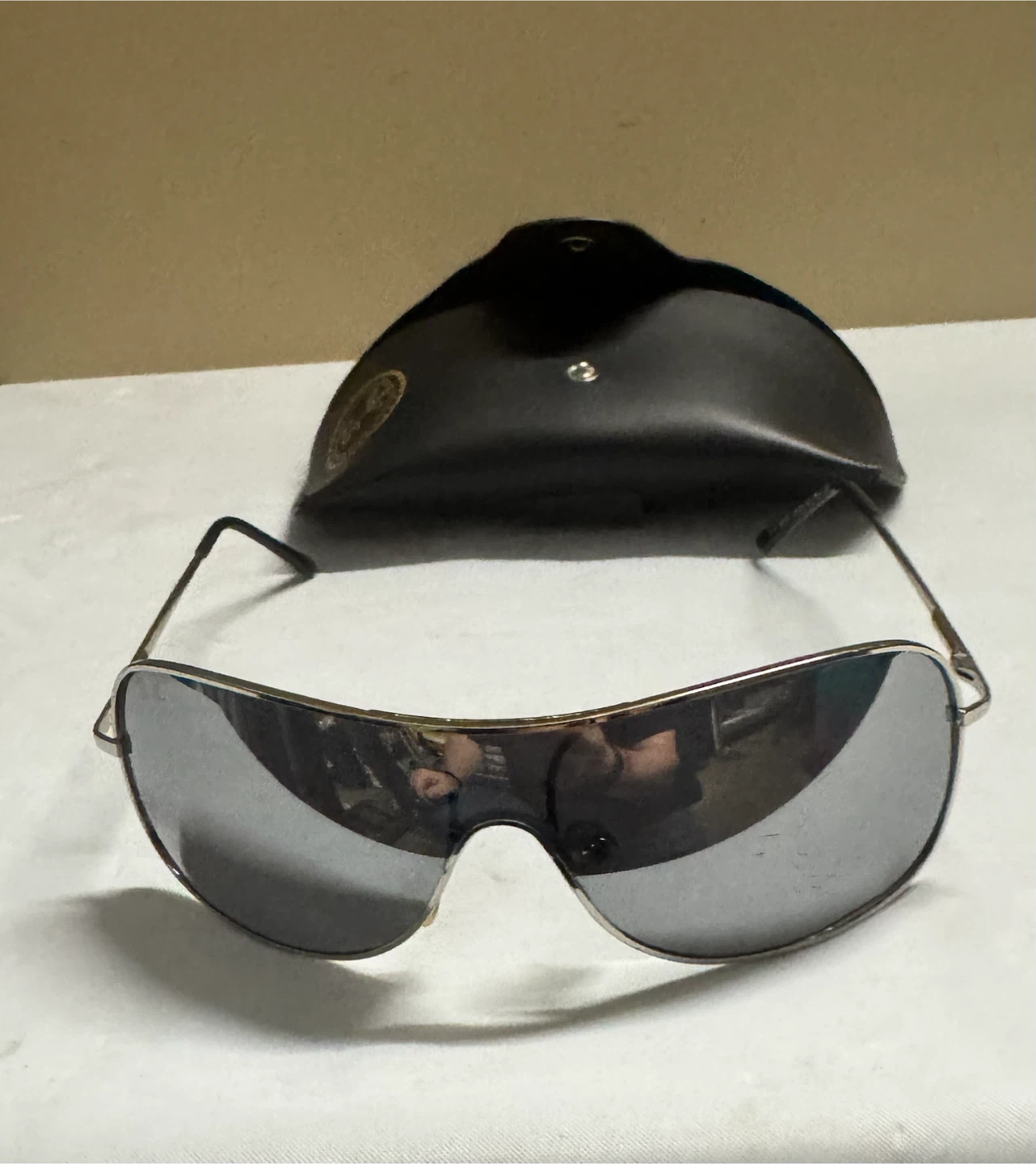 Ray-Ban Youngster” Shield Sunglasses Silver Mirror Lens 40$cash - photo 5