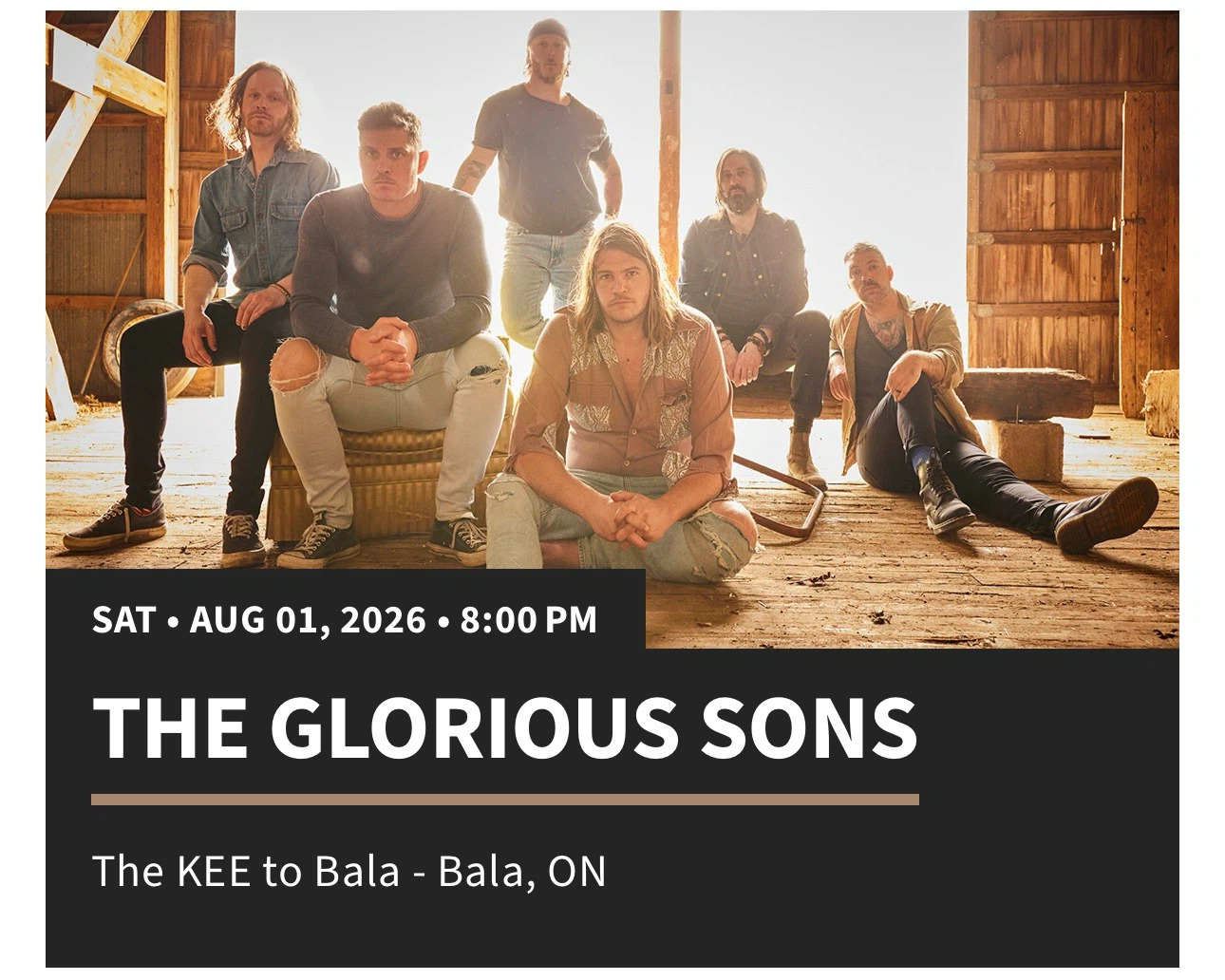 The Glorious Sons Concert - Bala, ON
