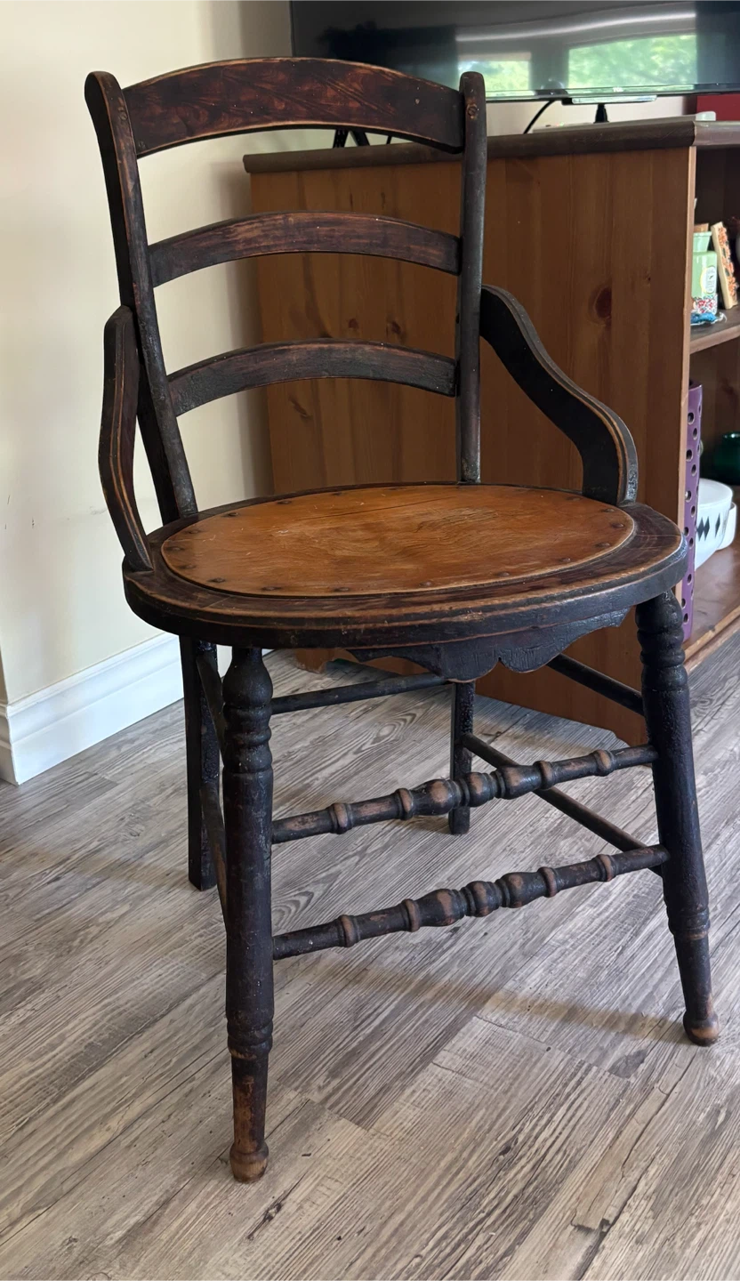 Vintage Wooden Arm Chair - photo 2