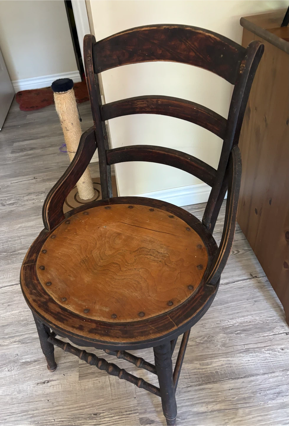 Vintage Wooden Arm Chair - photo 5