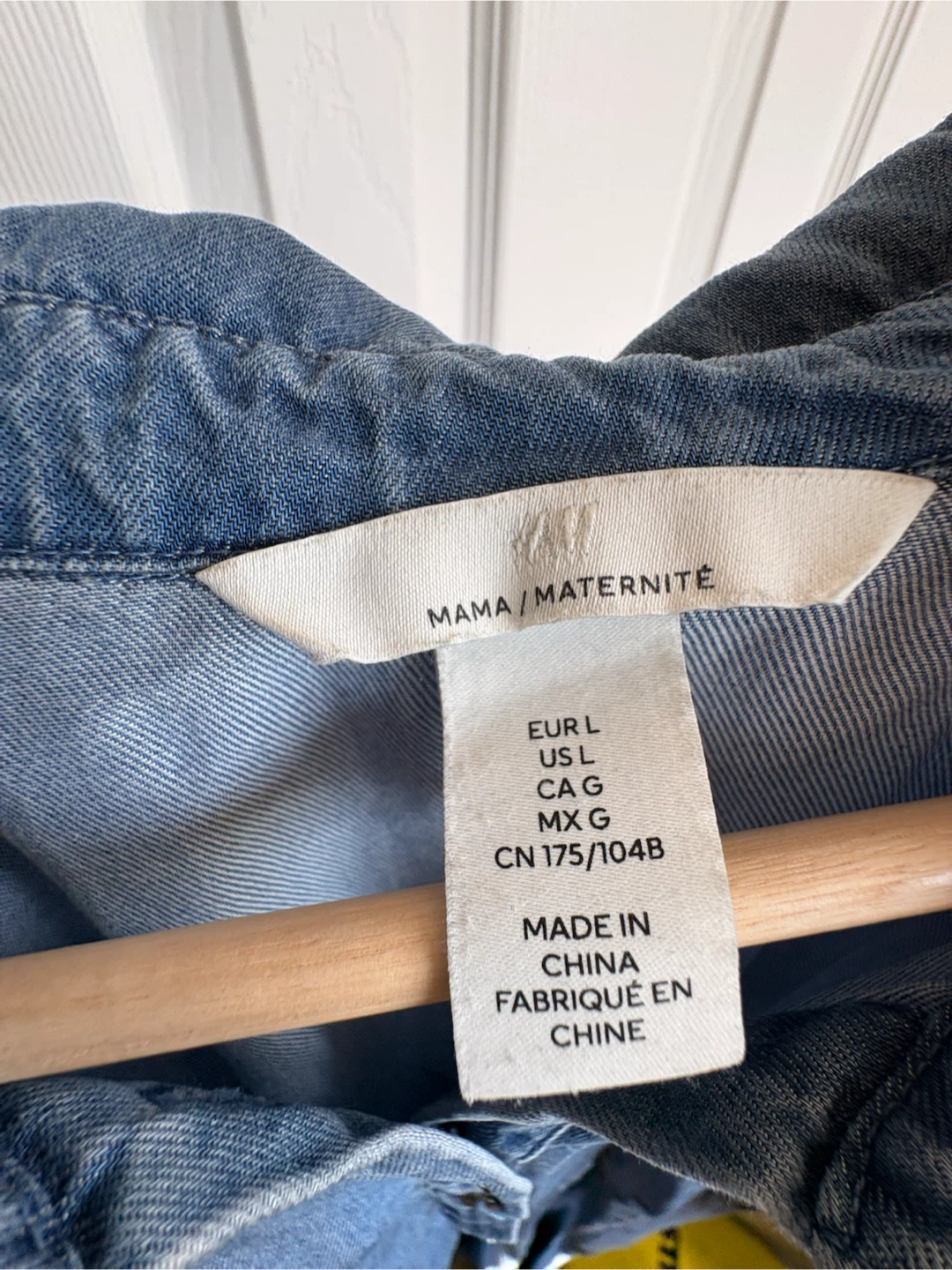 H&M Large Maternity Denim Shirt Dress - photo 4