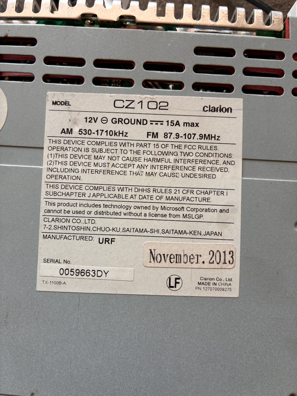 Clarion CZ102 Car Stereo Receiver - photo 3