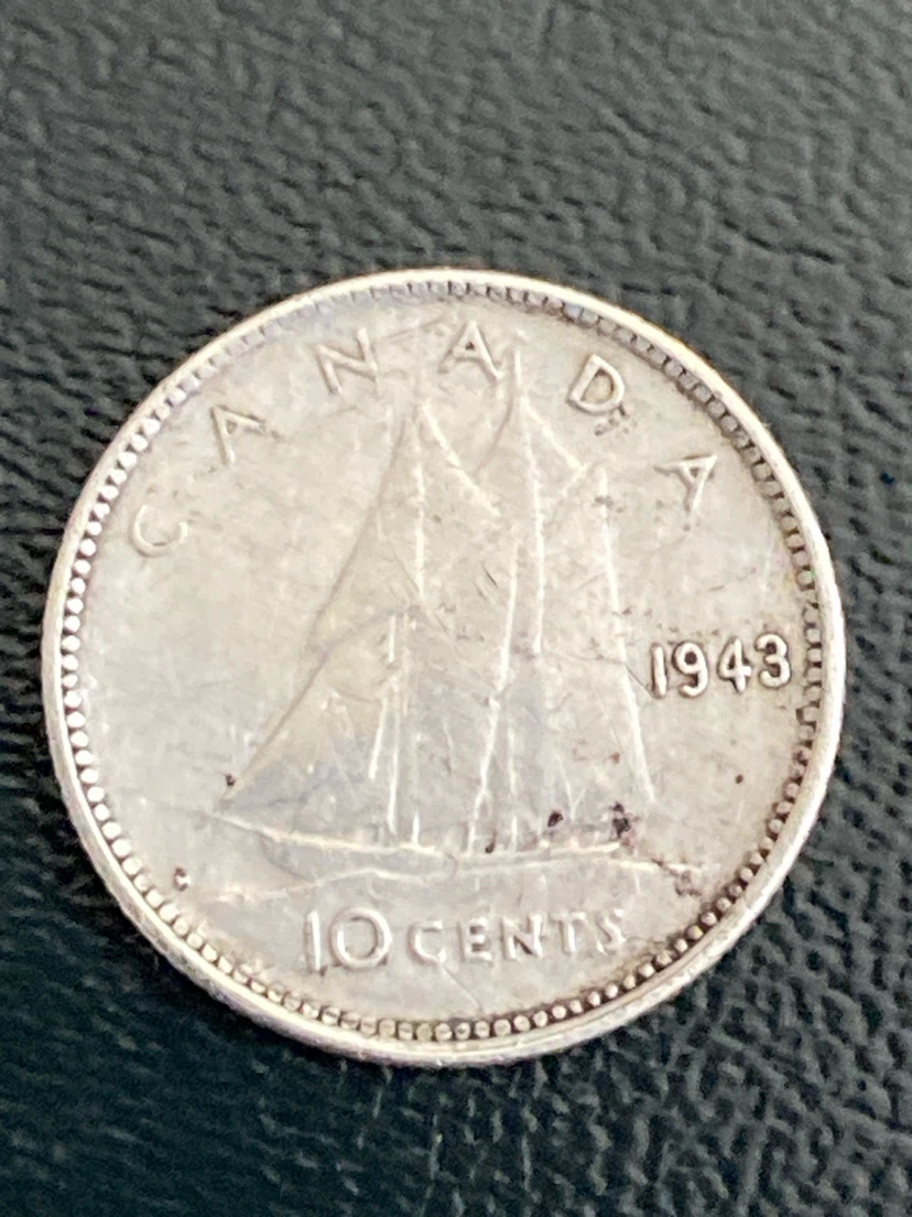 1943 Canada 10 Cent Coin - photo 2
