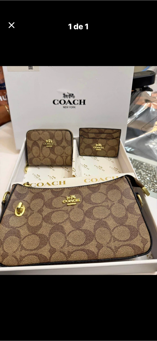 Coach Wristlet, Coin Pouch, and Card Holder Set - photo 2