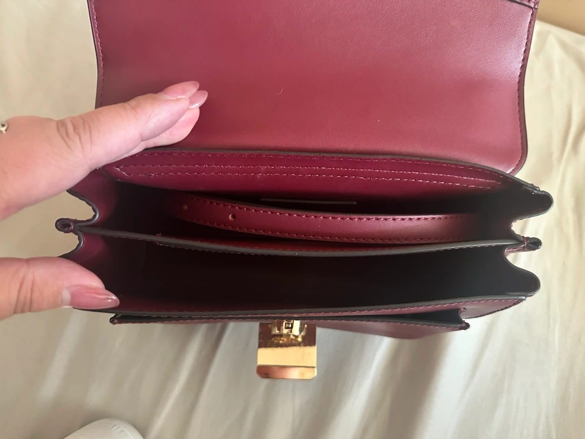 Michael Kors Burgundy Leather Chain Shoulder Bag - photo 2