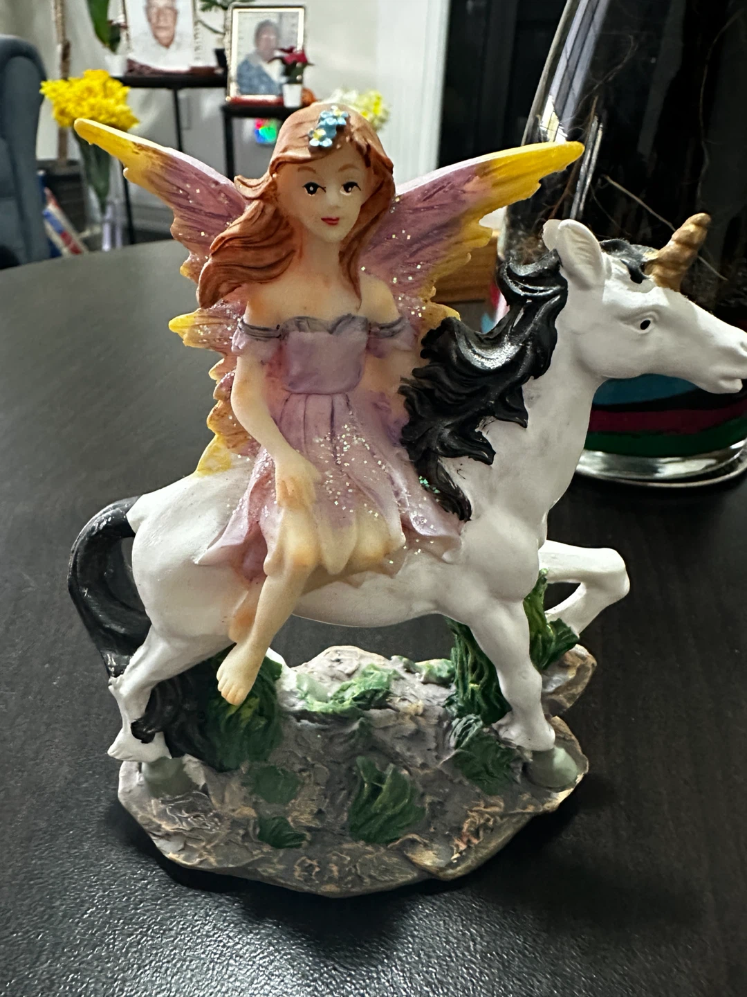 Fairy on Unicorn Figurine