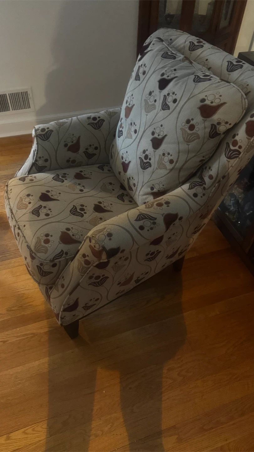 Accent Armchair with Floral Pattern - photo 2