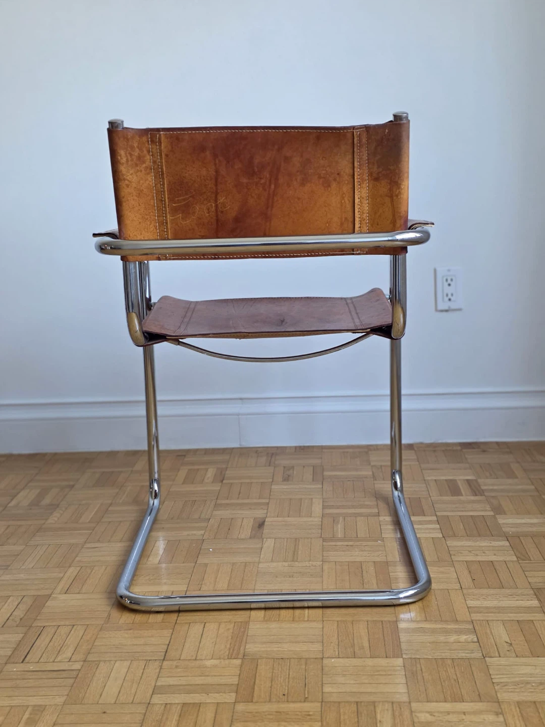 Bauhaus Style Cantilever Chair with Leather - photo 4