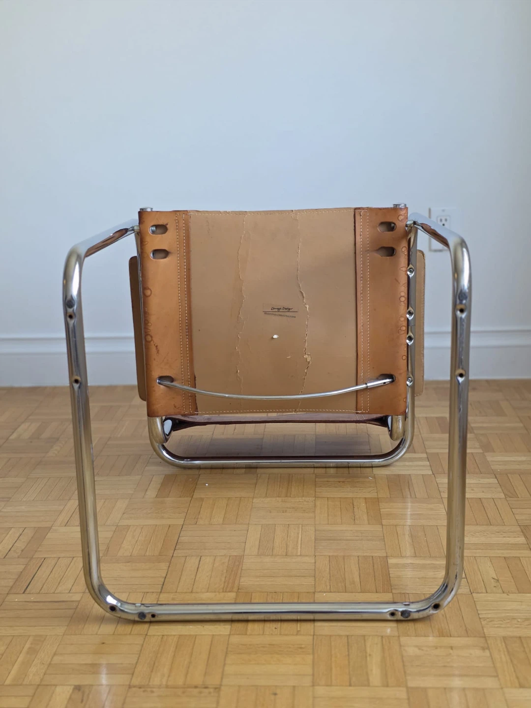 Bauhaus Style Cantilever Chair with Leather - photo 5