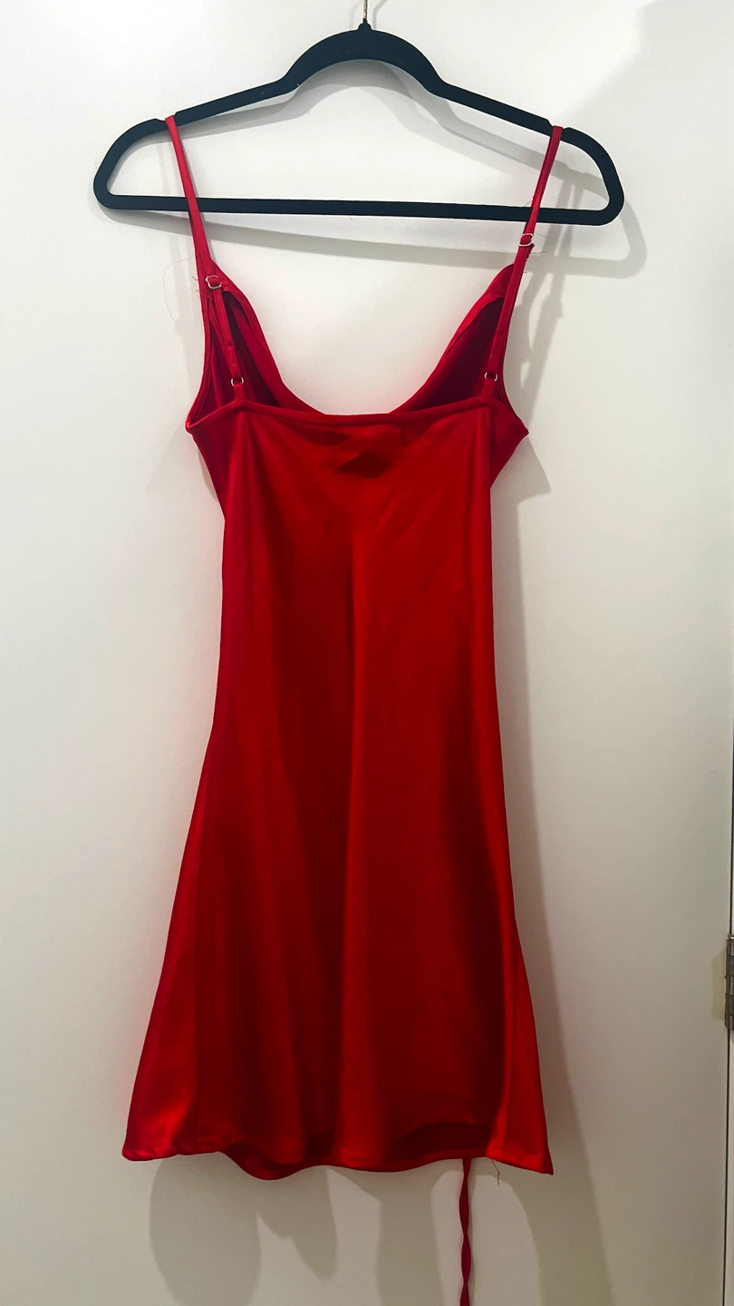 Motel Red Slip Dress XS - photo 4