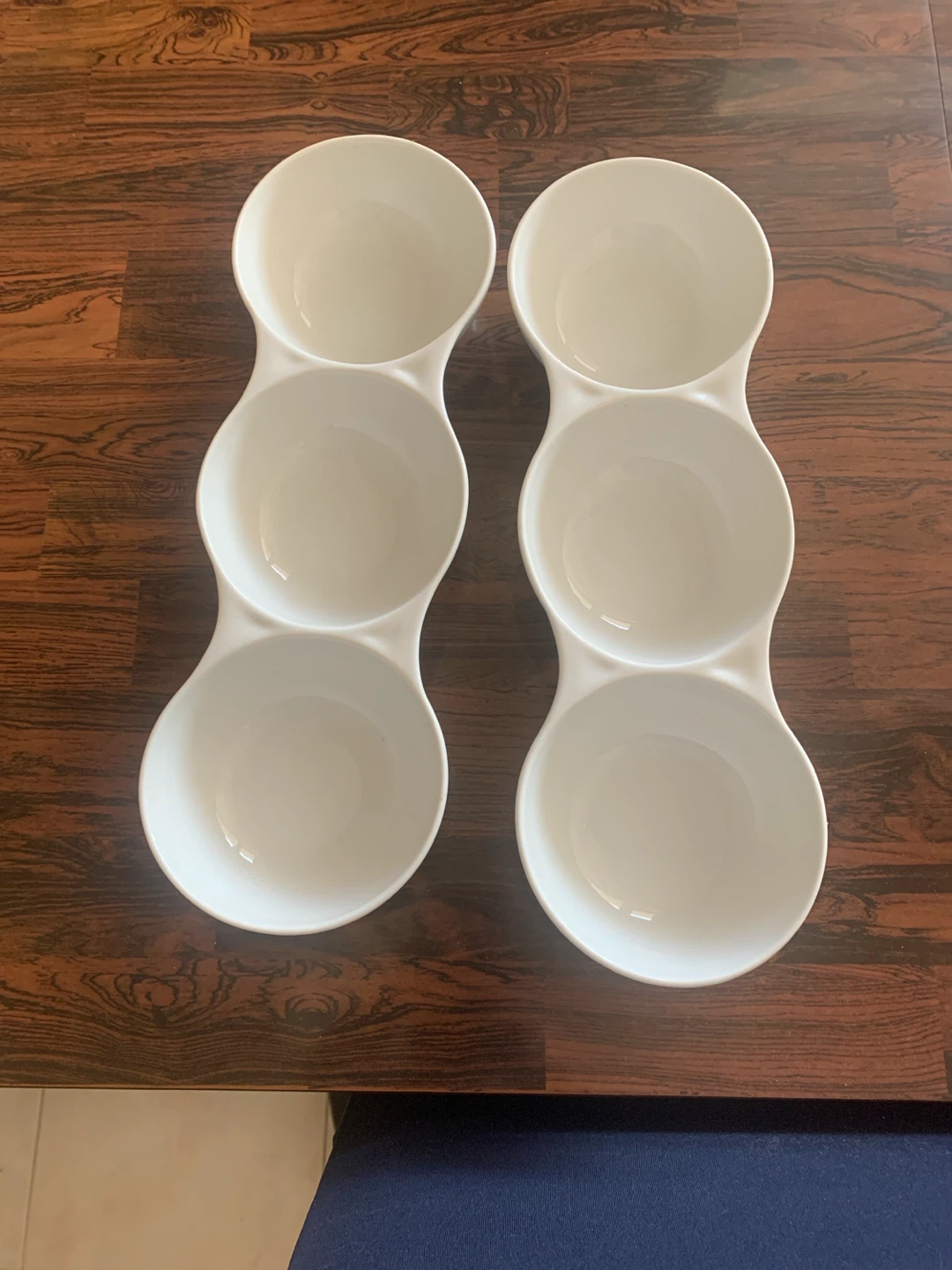 White 6-Section Serving Tray