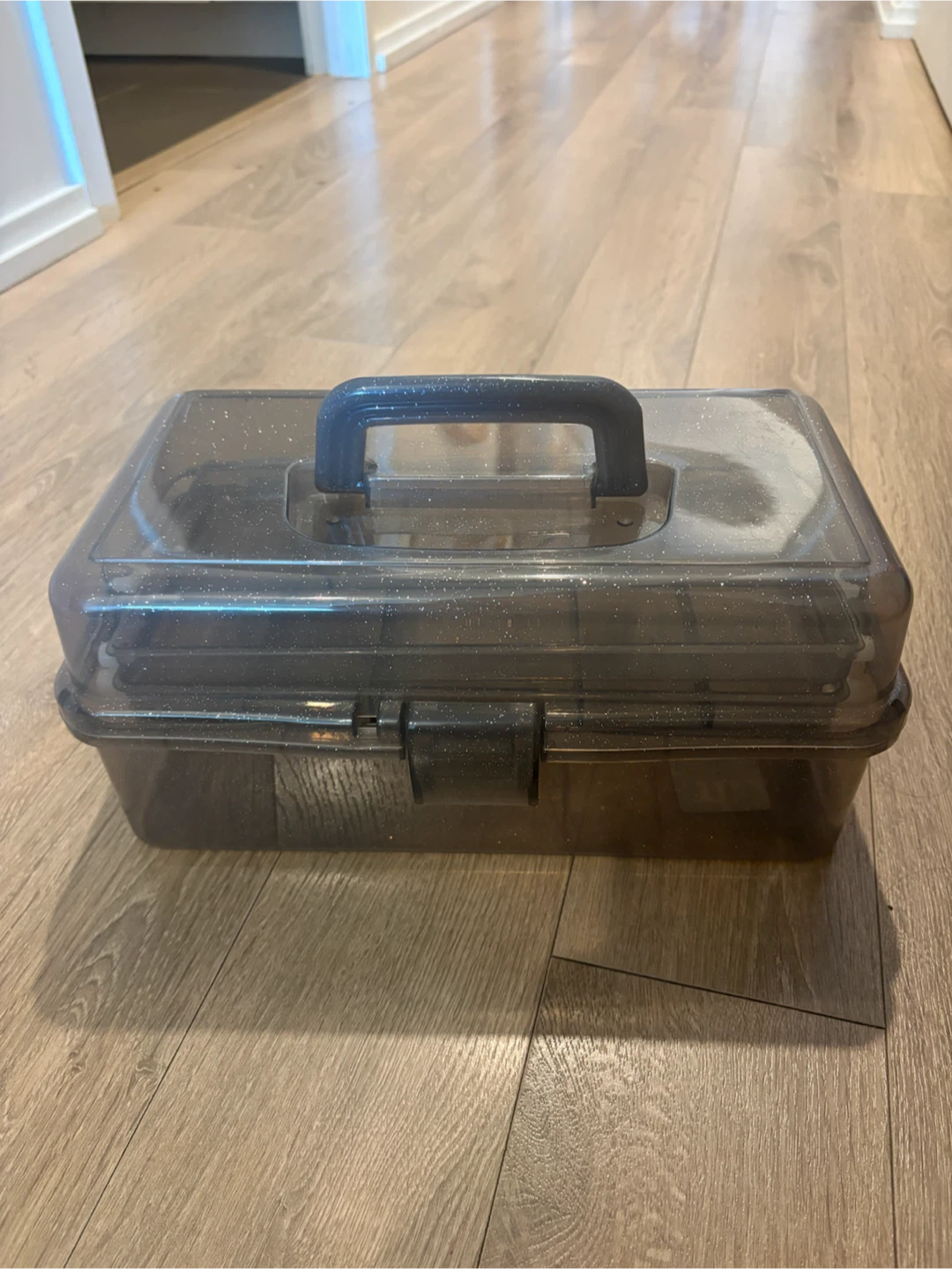 Grey Glitter Craft/Storage Tackle Box