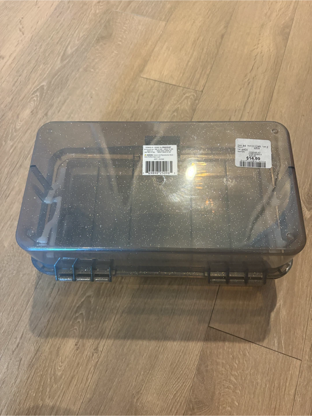 Grey Glitter Craft/Storage Tackle Box - photo 3