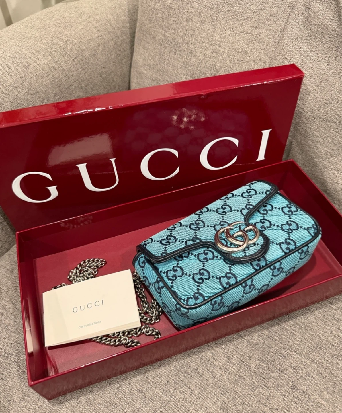 Gucci GG Marmont Mini Bag - Light Blue