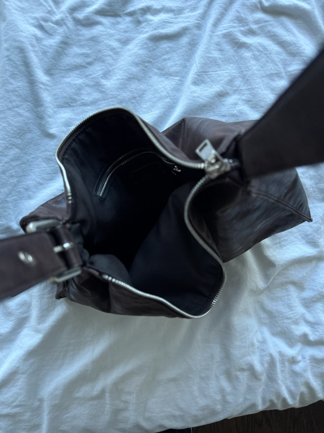 ZARA Brown Leather Shoulder Bag - photo 2