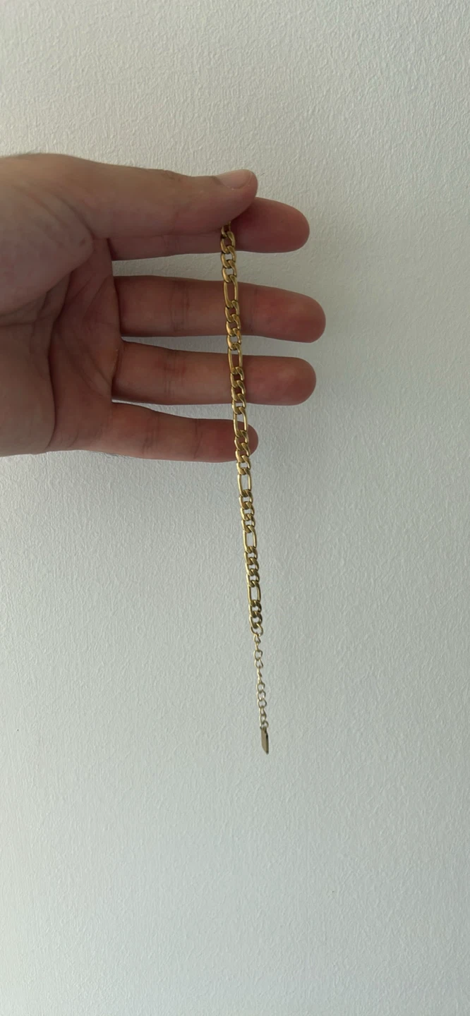 Gold-tone Figaro Chain Bracelet - photo 2