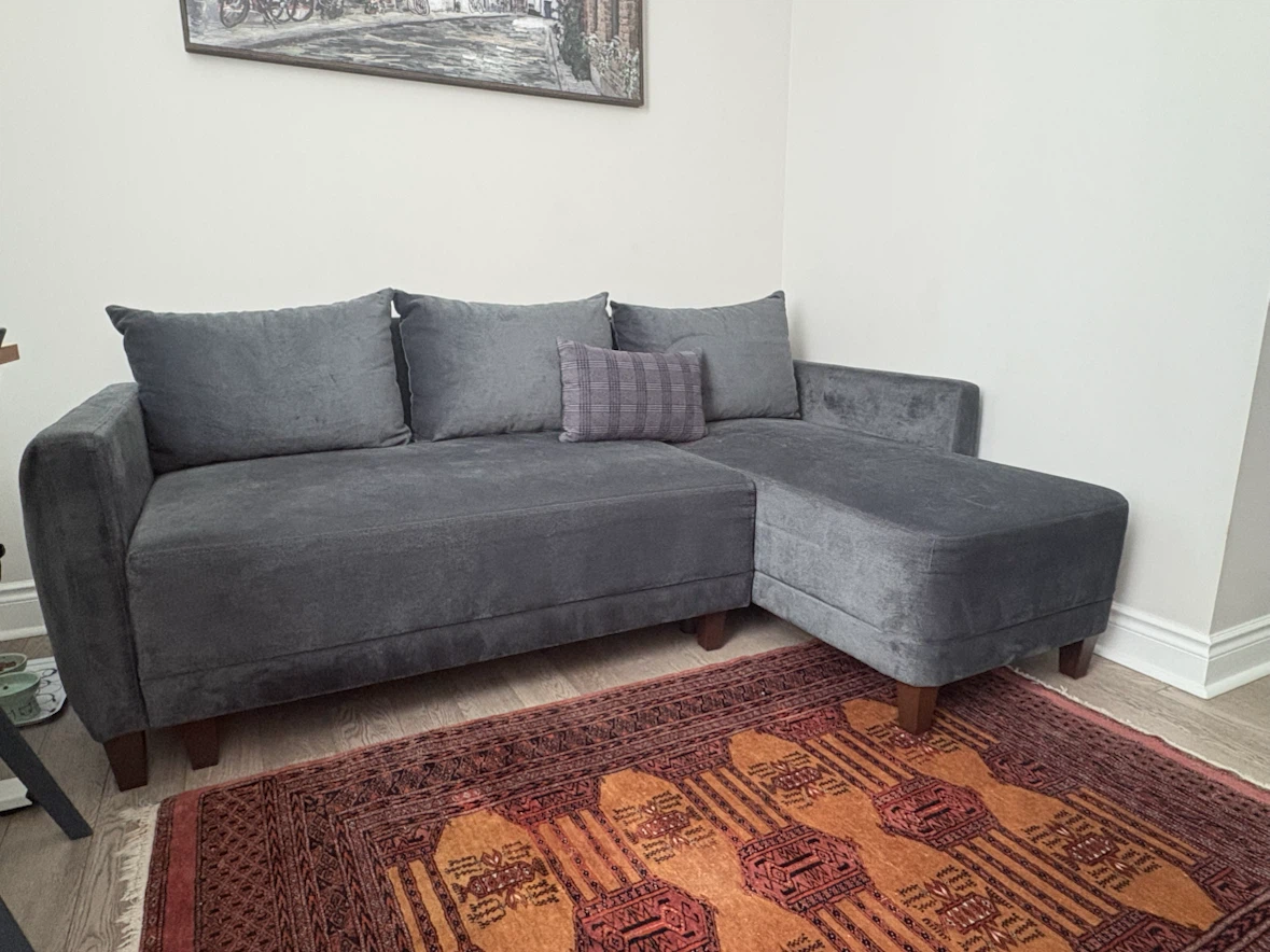 3-Seat Sofa Bed with Storage – Excellent Condition