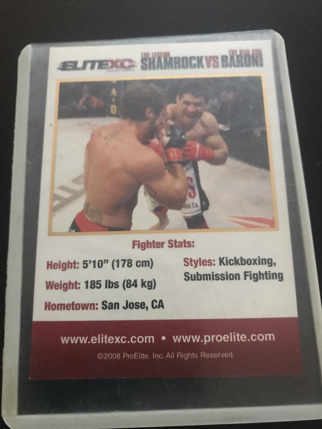 EliteXC Frank Shamrock Trading Card - photo 2