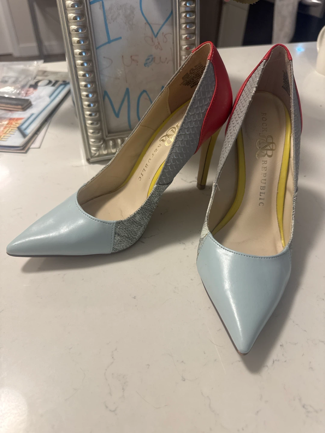 Rock Republic Colorblock Pointed Toe Heels