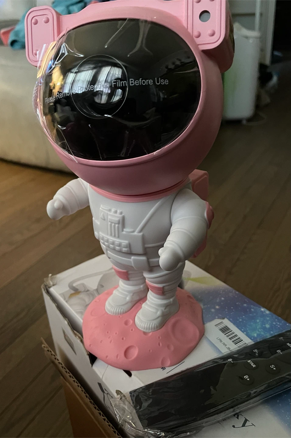 Ace Gamer Astronaut  Galaxy Projector (Pink/White)