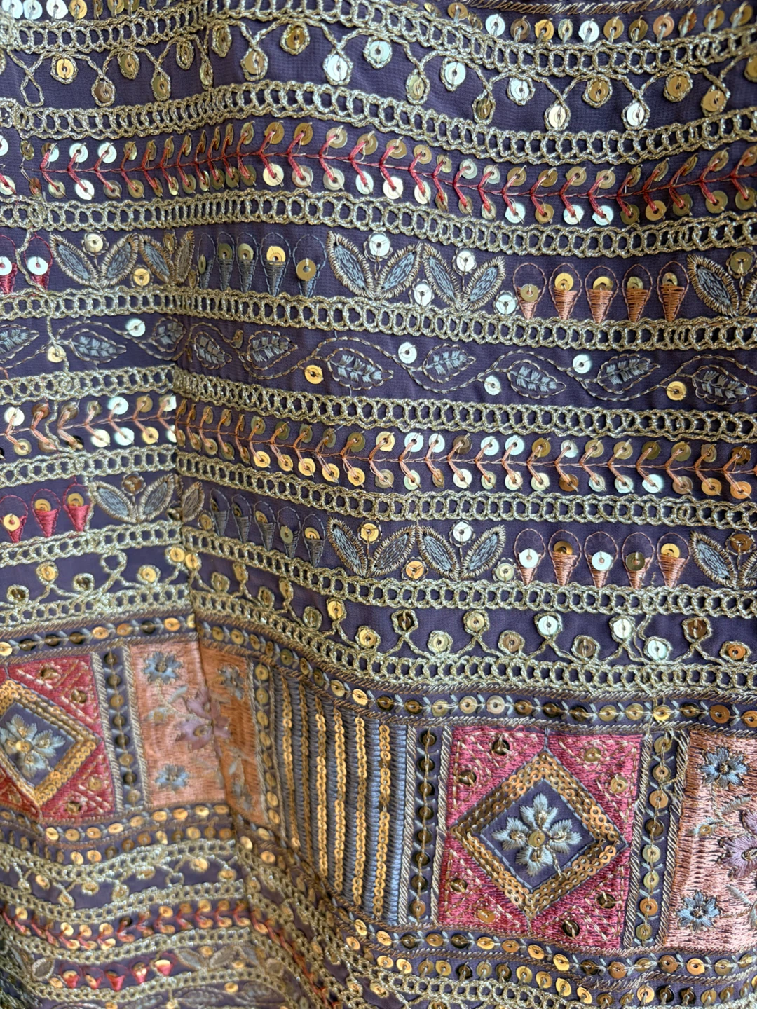 Lavender Embroidered Sharada Set - photo 3