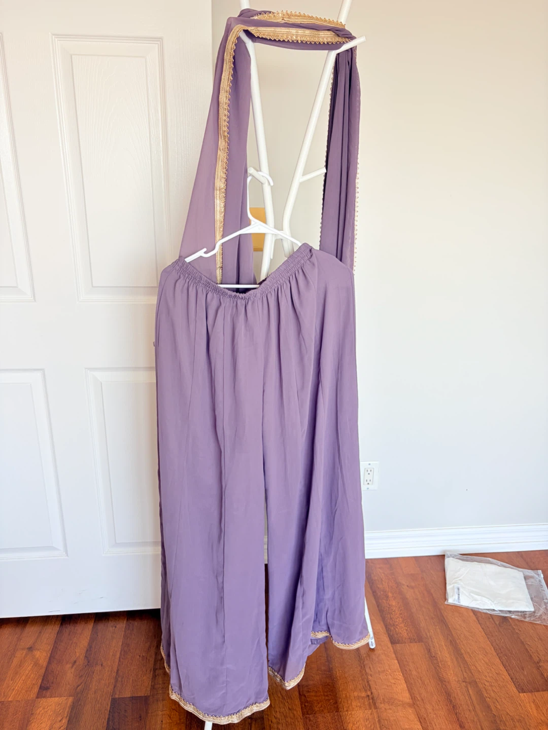 Lavender Embroidered Sharada Set - photo 4