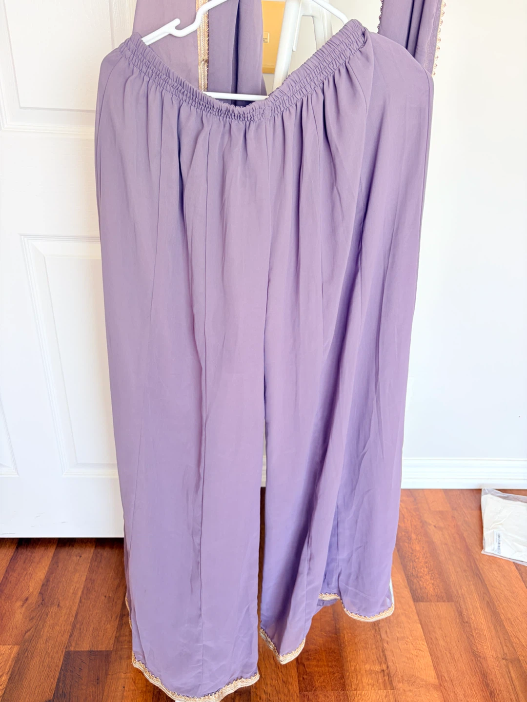 Lavender Embroidered Sharada Set - photo 5