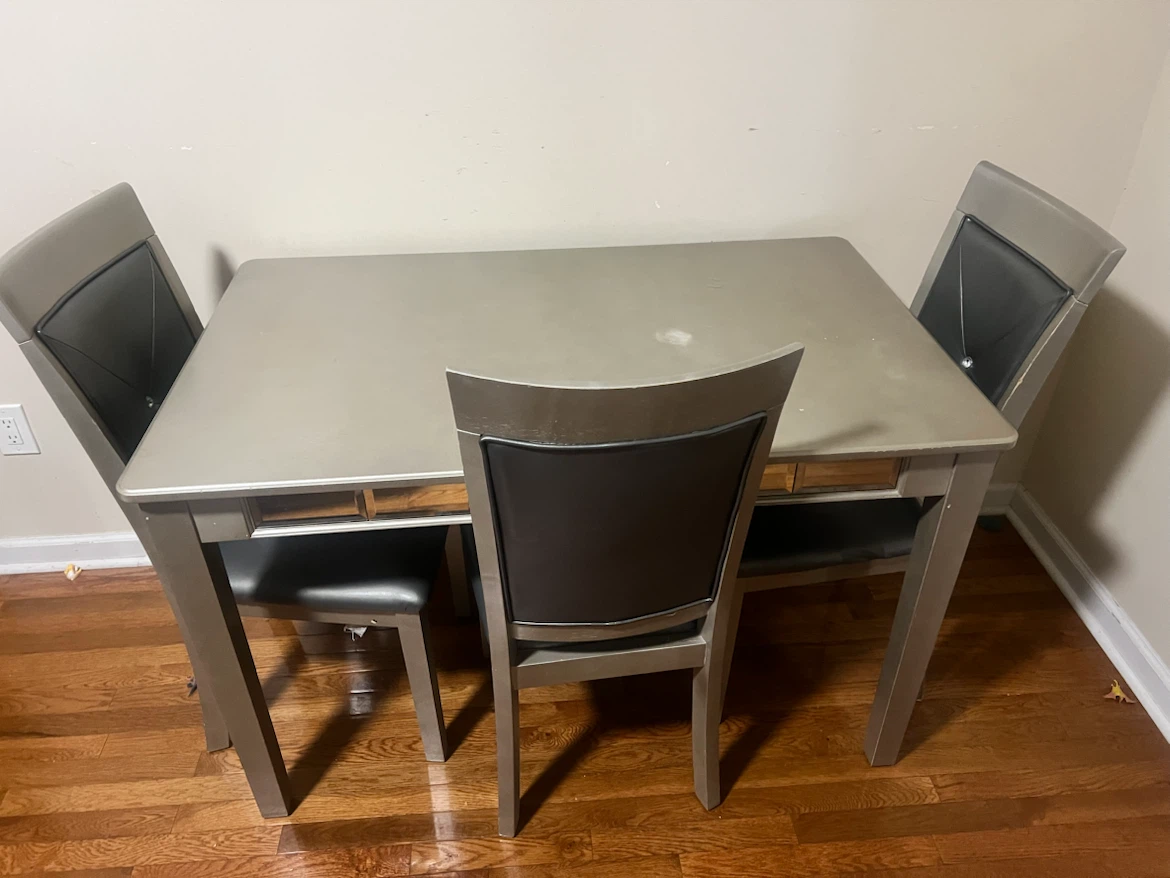 Dining Table Set with 3 Chairs