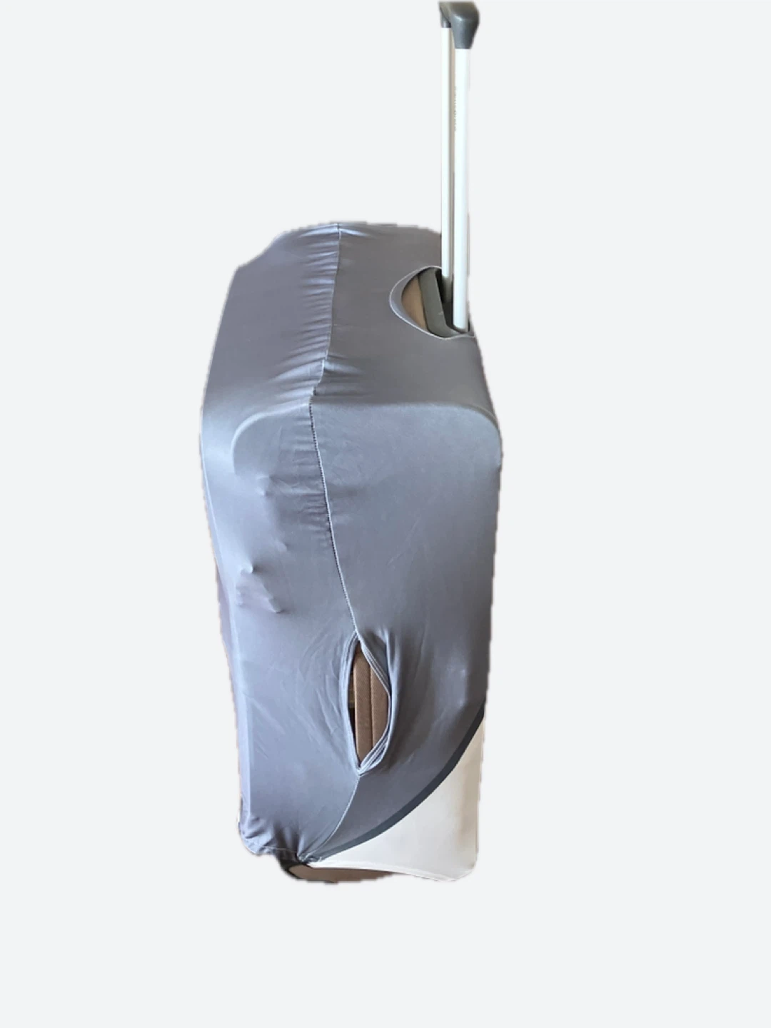 Grey Travel Suitcase Cover with Airplane Design - photo 2