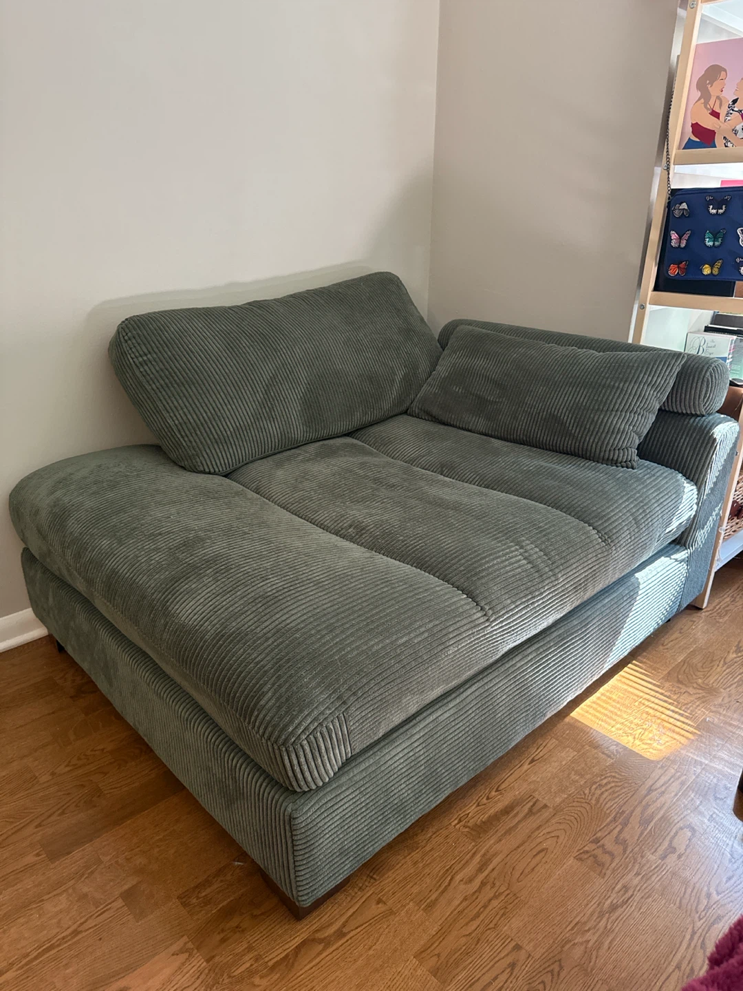 Green Corduroy Loveseat