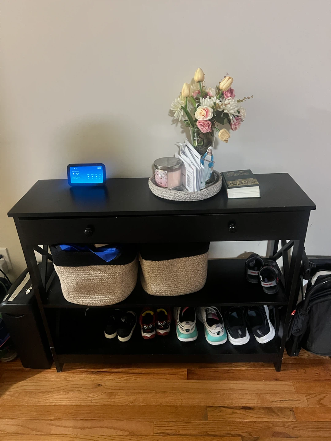 Black Console Table with Storage