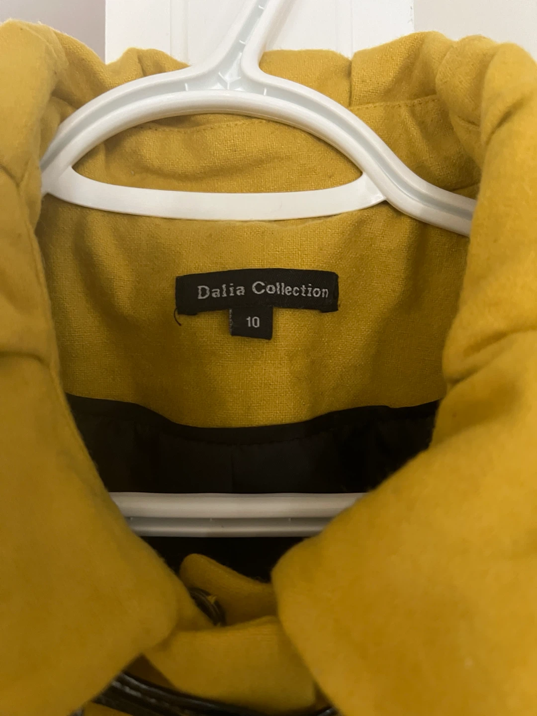 Dalia Collection Mustard Yellow Coat Size 10 - photo 2