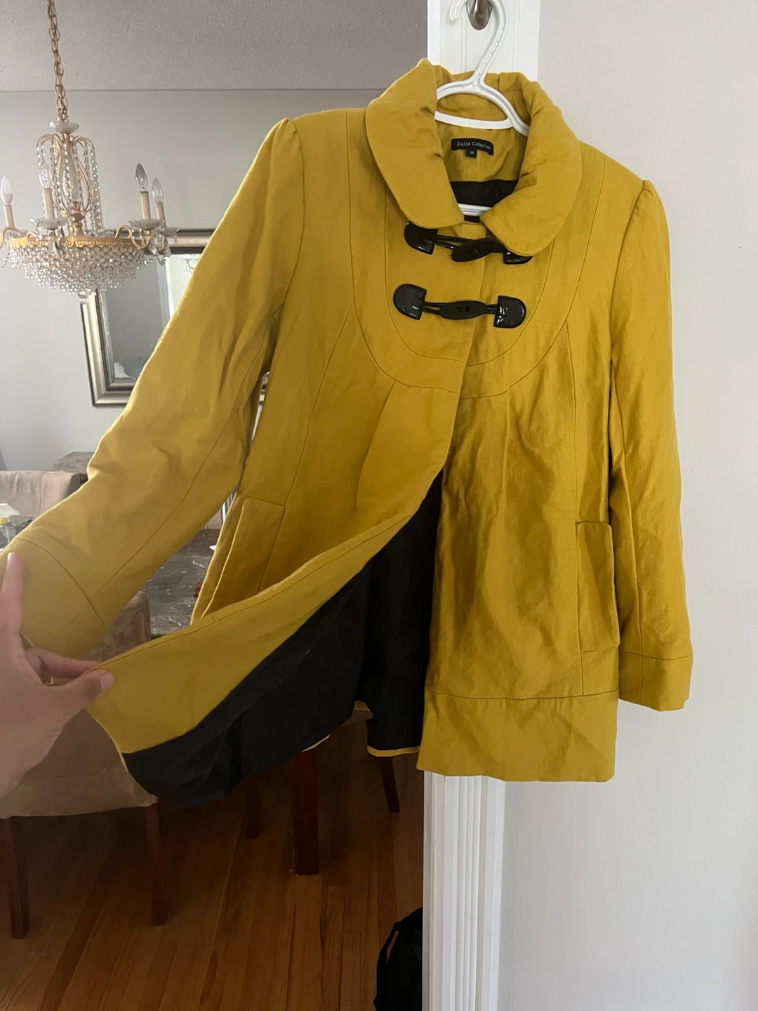 Dalia Collection Mustard Yellow Coat Size 10 - photo 4