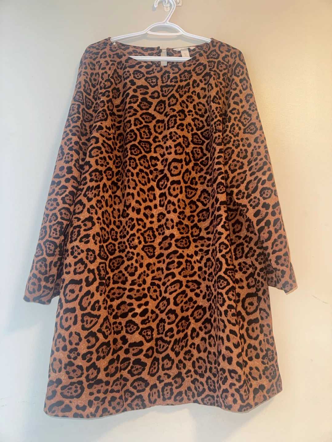 Leopard Print Long Sleeve Dress