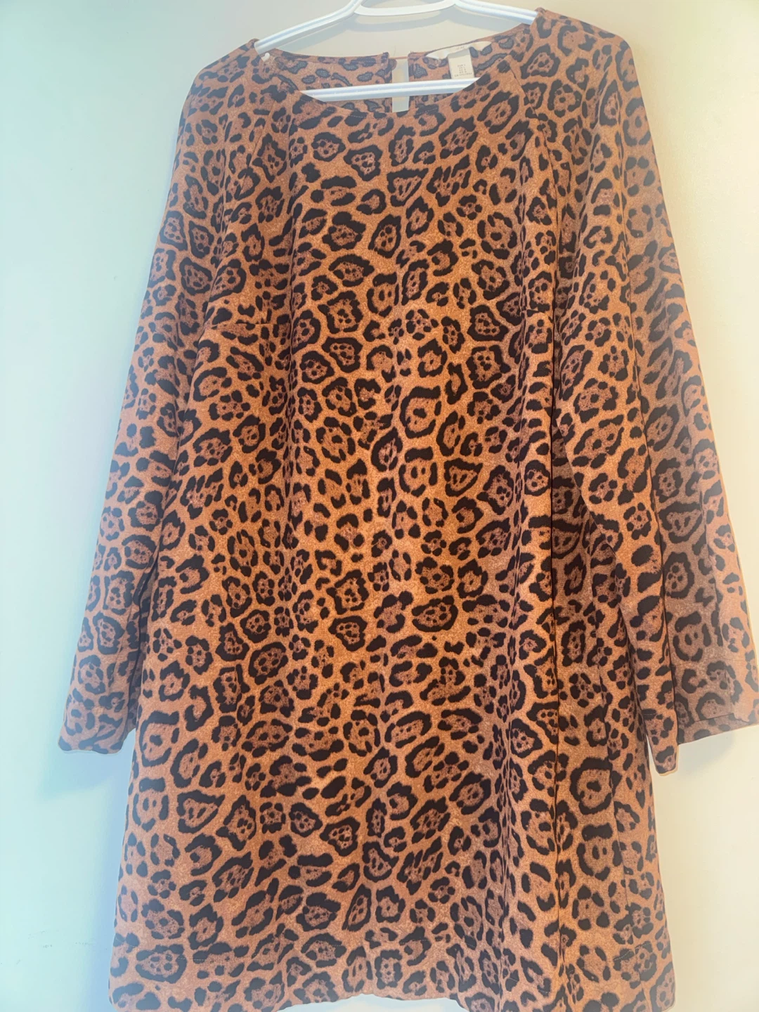 Leopard Print Long Sleeve Dress - photo 2
