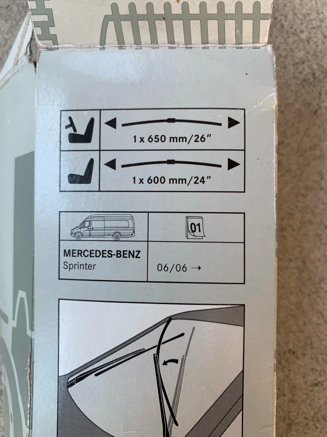 Mercedes-Benz Sprinter Wiper Blades (26" & 24") - photo 4