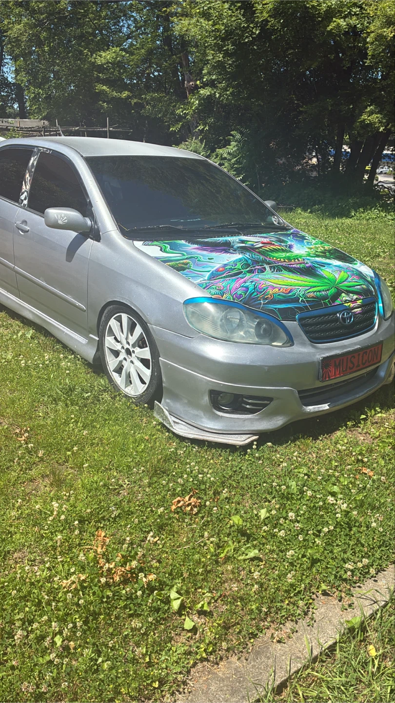 Custom Toyota Corolla with Unique Hood Graphic - photo 2