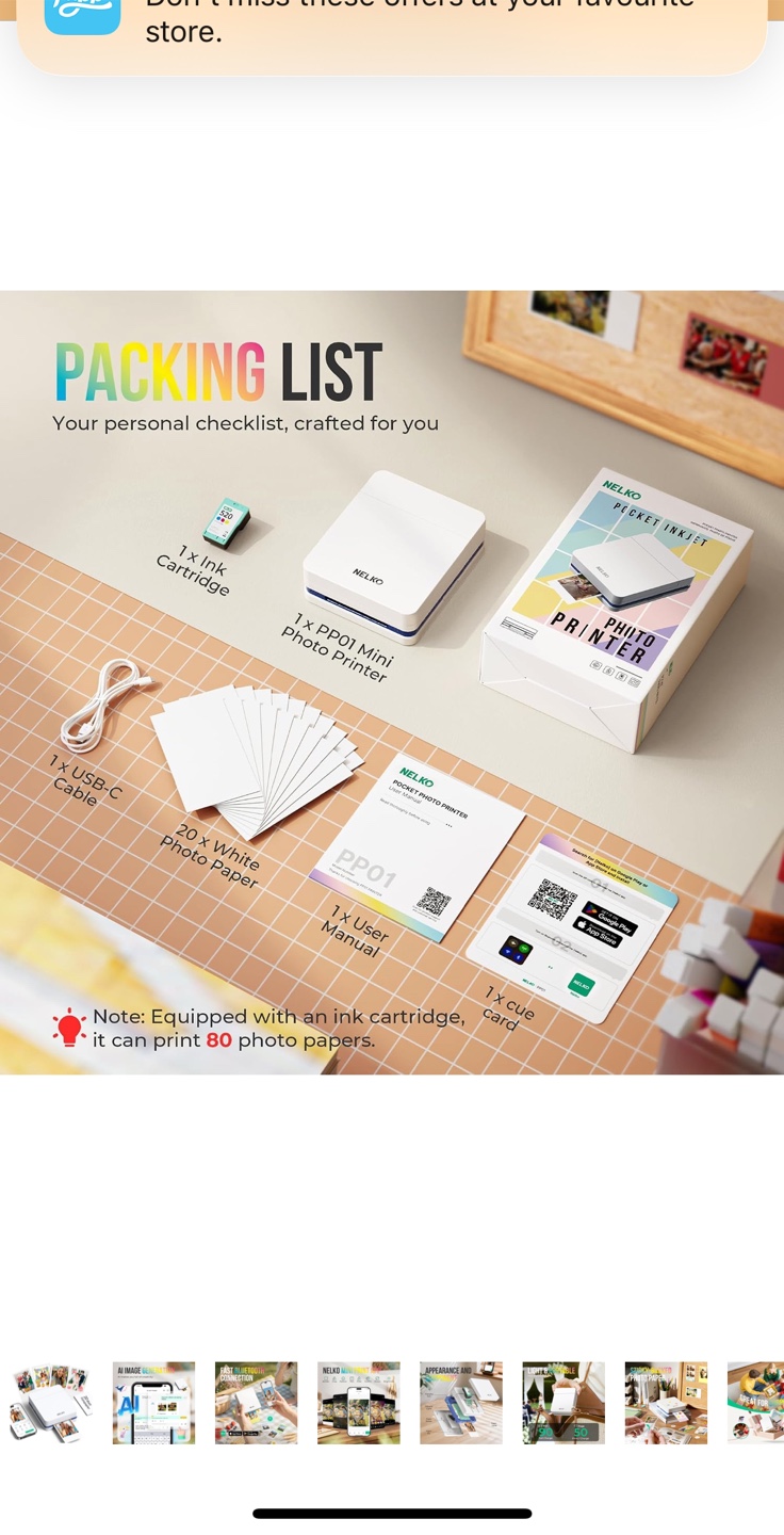 Nelko PP01 Mini Photo Printer White - photo 4