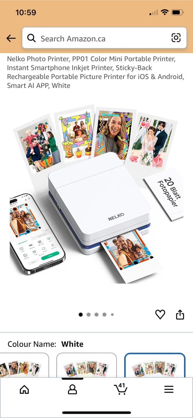 Nelko PP01 Mini Photo Printer White - photo 2