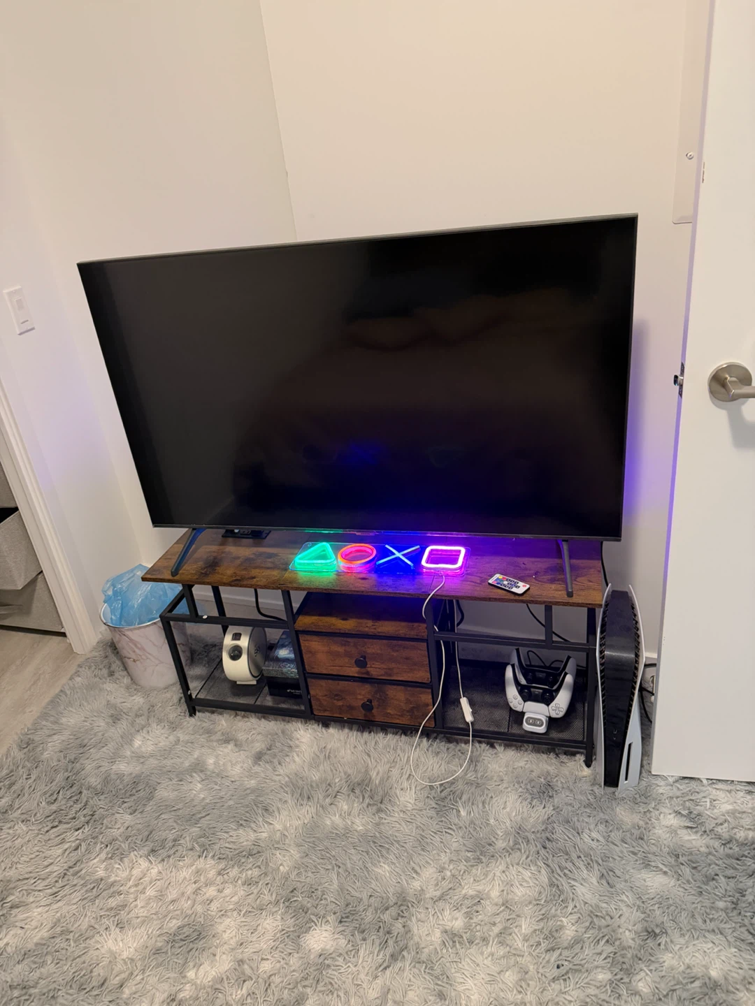 Industrial TV Stand with Drawers - photo 2
