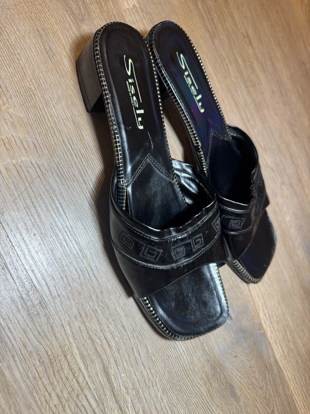 Vintage Siseley Black Mules Made in Italy - photo 2