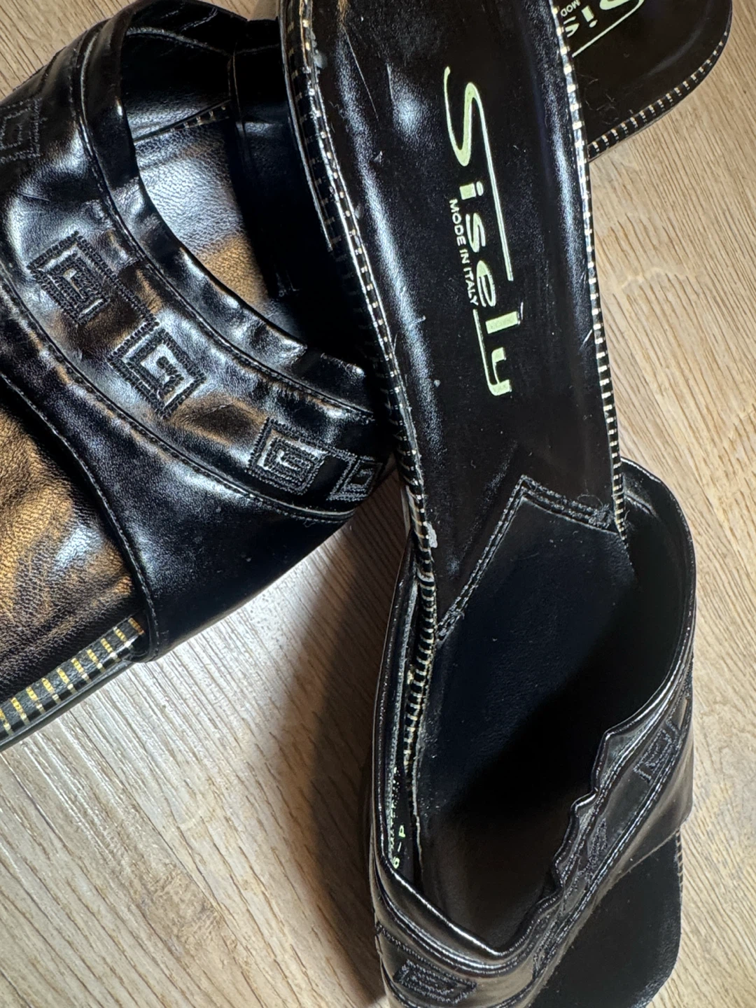 Vintage Siseley Black Mules Made in Italy - photo 4